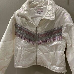 Judith March Iridescent Jacket with Fringe